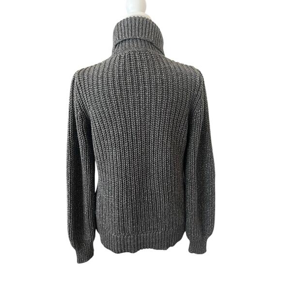 I.N.C. WOMENS COWL TURTLE NECK SLIGHT PUFF SHOULDERS BELL SLEEVE SWEATER - Picture 2 of 9